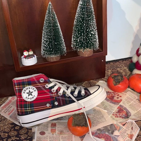 Christmas color canvas shoes, - Picture 2 of 6